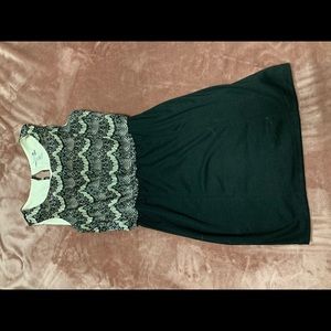 Black and creamy white dress